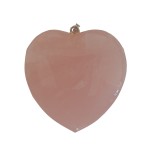 Rose Quartz Heart Pendant 35mm